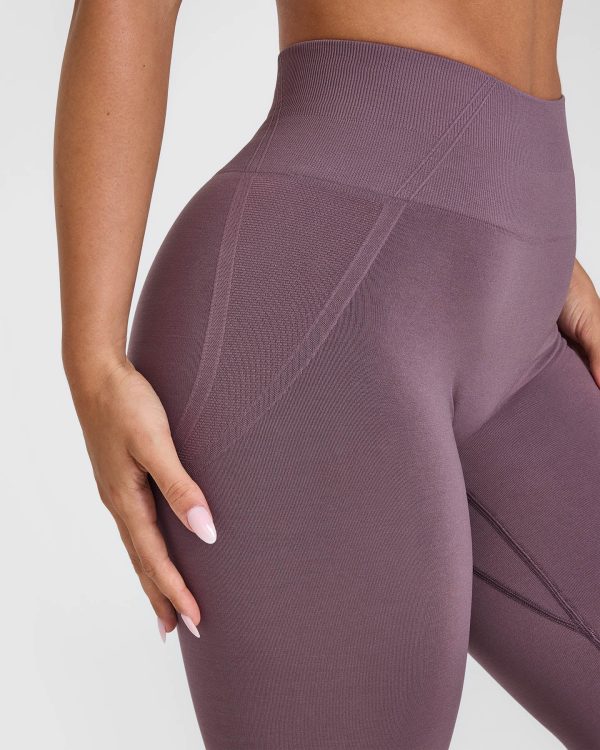 Effortless Seamless Leggings | Vintage Purple Sale - Image 4