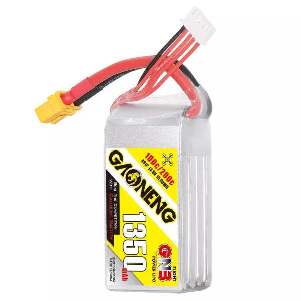 GNB 1350mAh 14.8v 4S 100C - XT60 Lipo Battery w  Plastic Plate Cheap