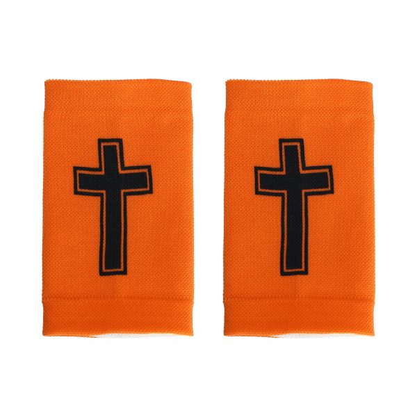 Faith Cross Orange Wrist Support Sleeves Online now - Image 2