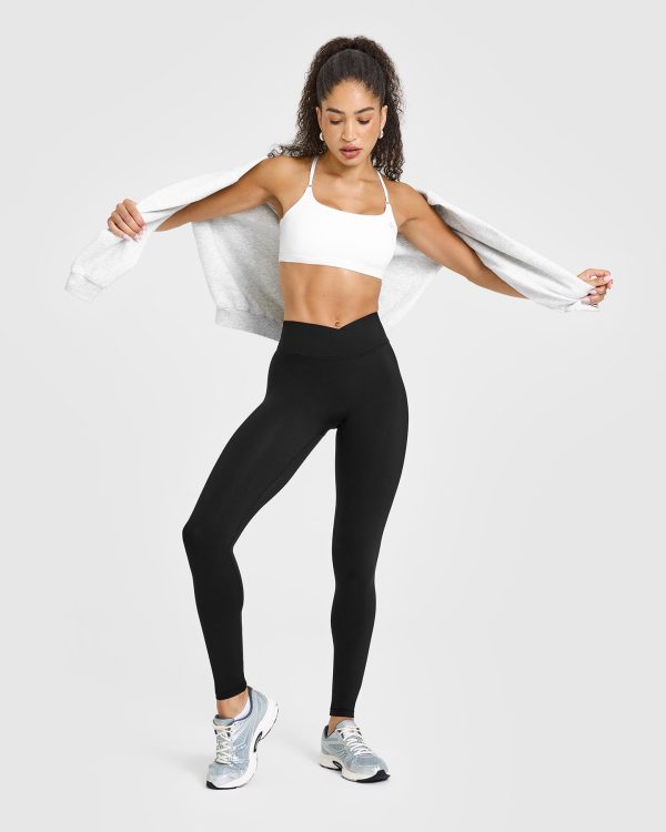 Unified Wrap Leggings White Logo | Black Supply - Image 3