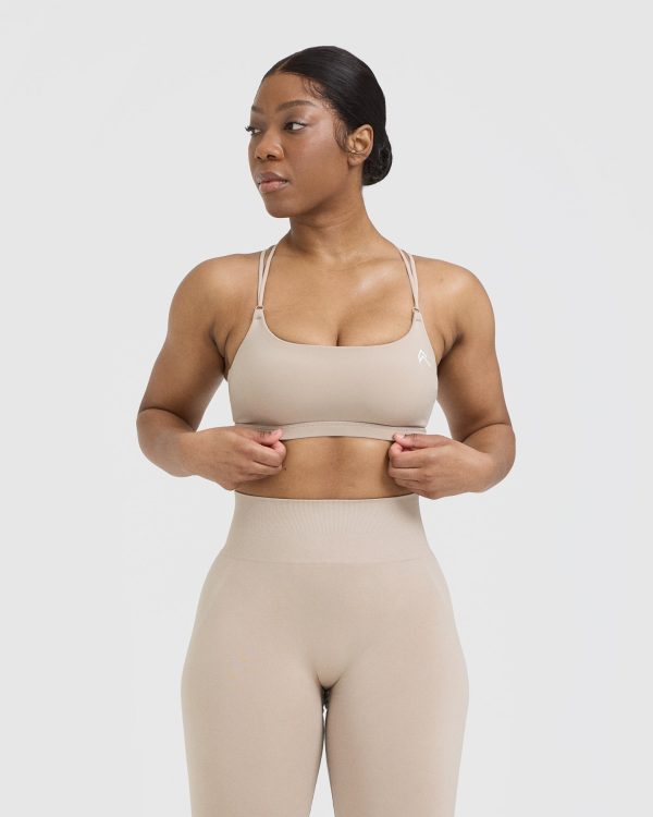 Everyday Cross Over Bralette | Mushroom Brown Fashion