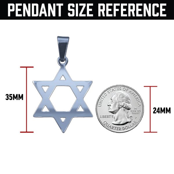 Pro Star of David Pendant - Stainless Steel Discount - Image 3