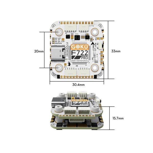 Flywoo GOKU F722 Pro Mini V2 45A 32Bit 128K AM32 20X20 Stack Fashion - Image 4