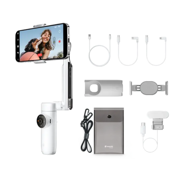 Insta360 Flow AI-Powered Smartphone 3-Axis Gimbal Summit White Color Online - Image 2
