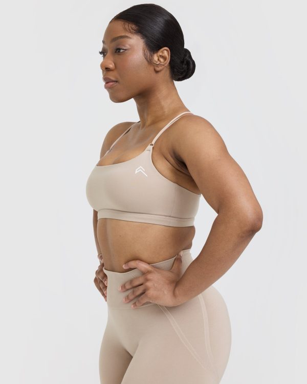 Everyday Cross Over Bralette | Mushroom Brown Fashion - Image 4