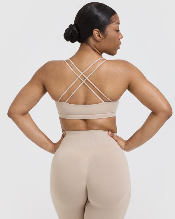 Everyday Cross Over Bralette | Mushroom Brown Fashion - Image 5