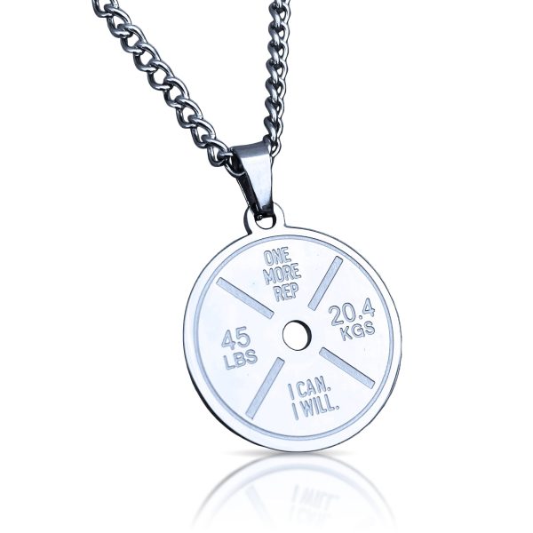 Barbell Plate Pendant - Stainless Steel Fashion