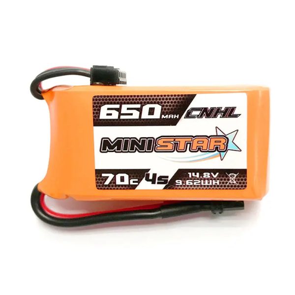 CNHL MiniStar 650mAh 14.8V 4S 70C Lipo Battery - Sunrise Orange Online Sale