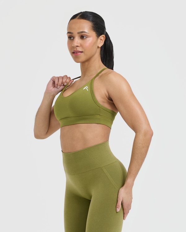 Everyday Sports Bra | Olive Green Sale - Image 3